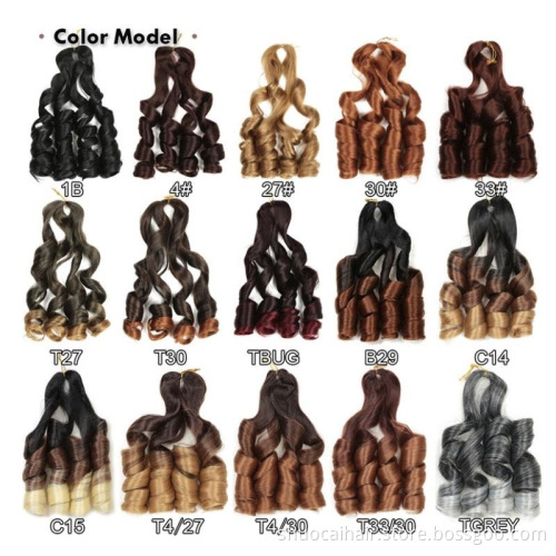 Yaki Pony Spiral Braid Curly Hair French Curl Synthetic Extension Loose Wave Crochet Braids Hair Extensions Wavy Braiding Hair
